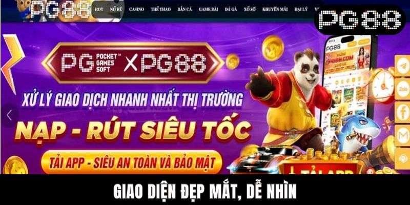 Giao diện đẹp mắt, dễ nhìn