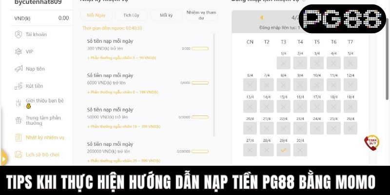 Tips khi thực hiện hướng dẫn nạp tiền PG88 bằng Momo  