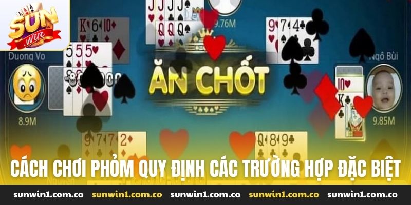 Cách chơi phỏm quy định các trường hợp đặc biệt