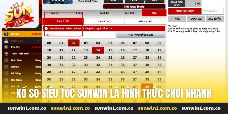 Xổ số siêu tốc Sunwin là hình thức chơi nhanh
