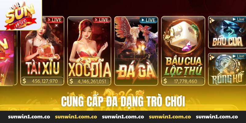 Cung cấp đa dạng trò chơi